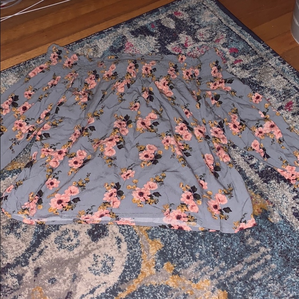 Off the shoulder flower print blouse